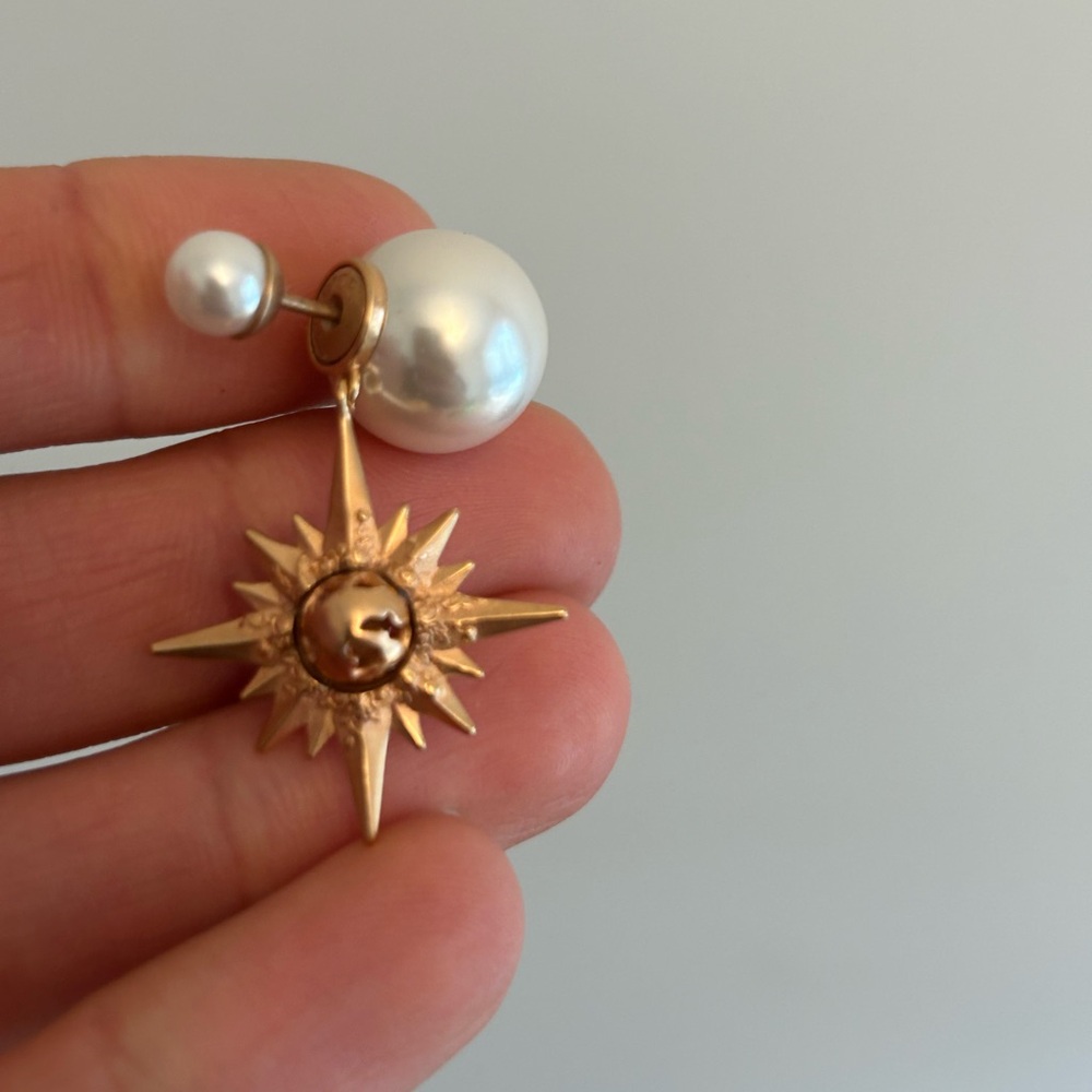 Dior Pearl tribal earrings